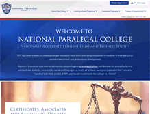 Tablet Screenshot of nationalparalegal.edu